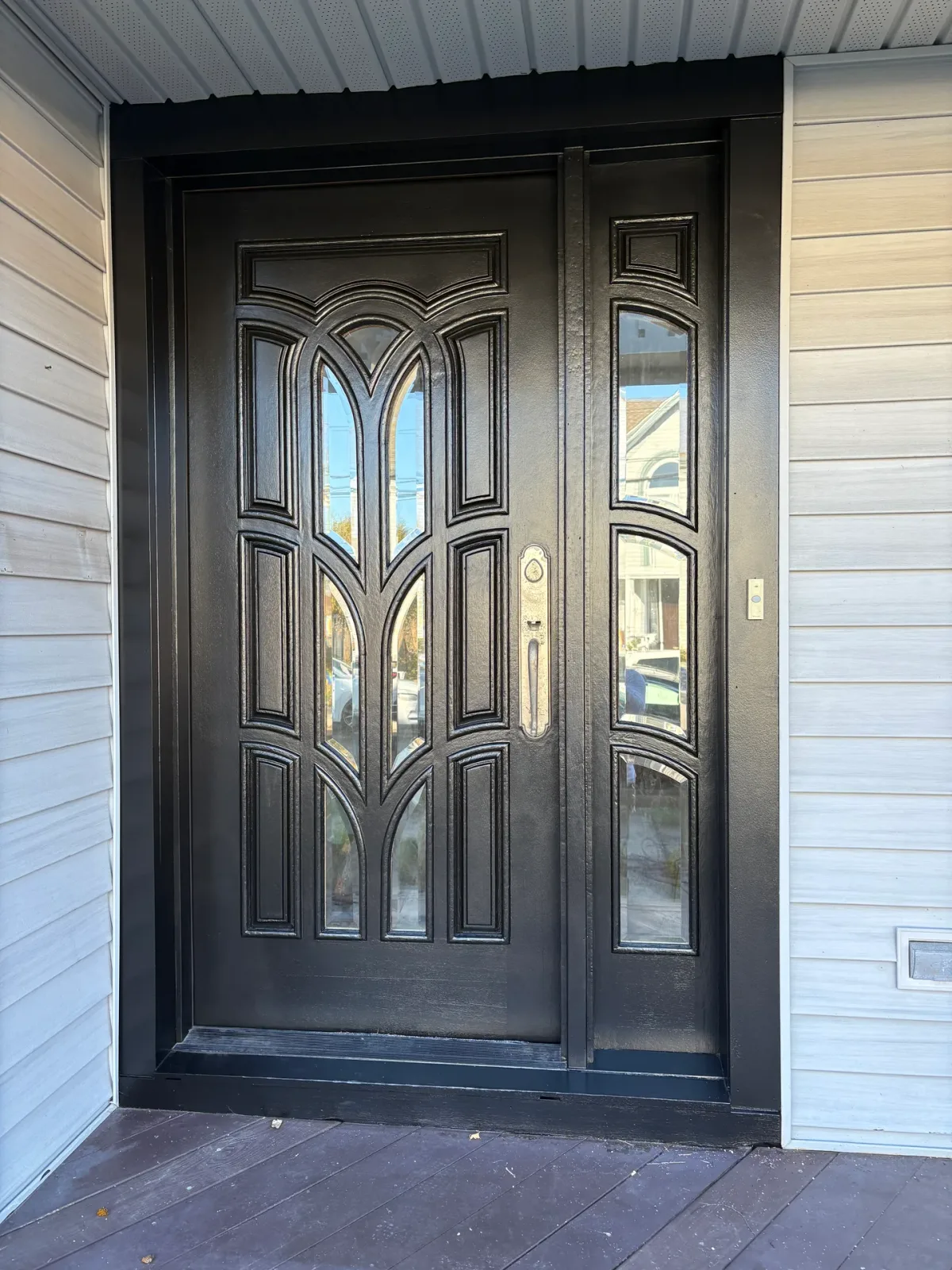 Front Entry Door Refinishing, after