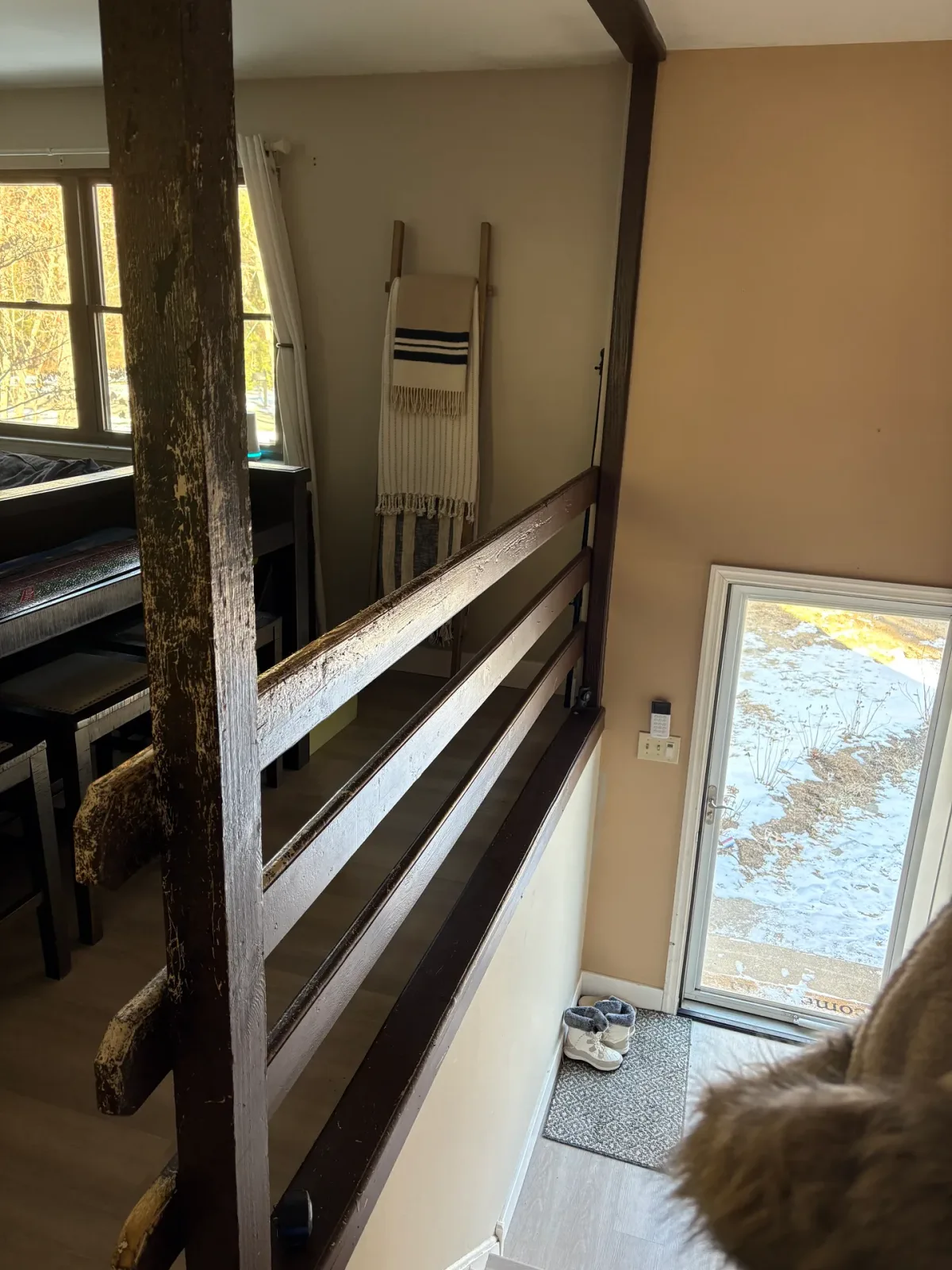 Two-Story Entryway and Railing Renovation, before